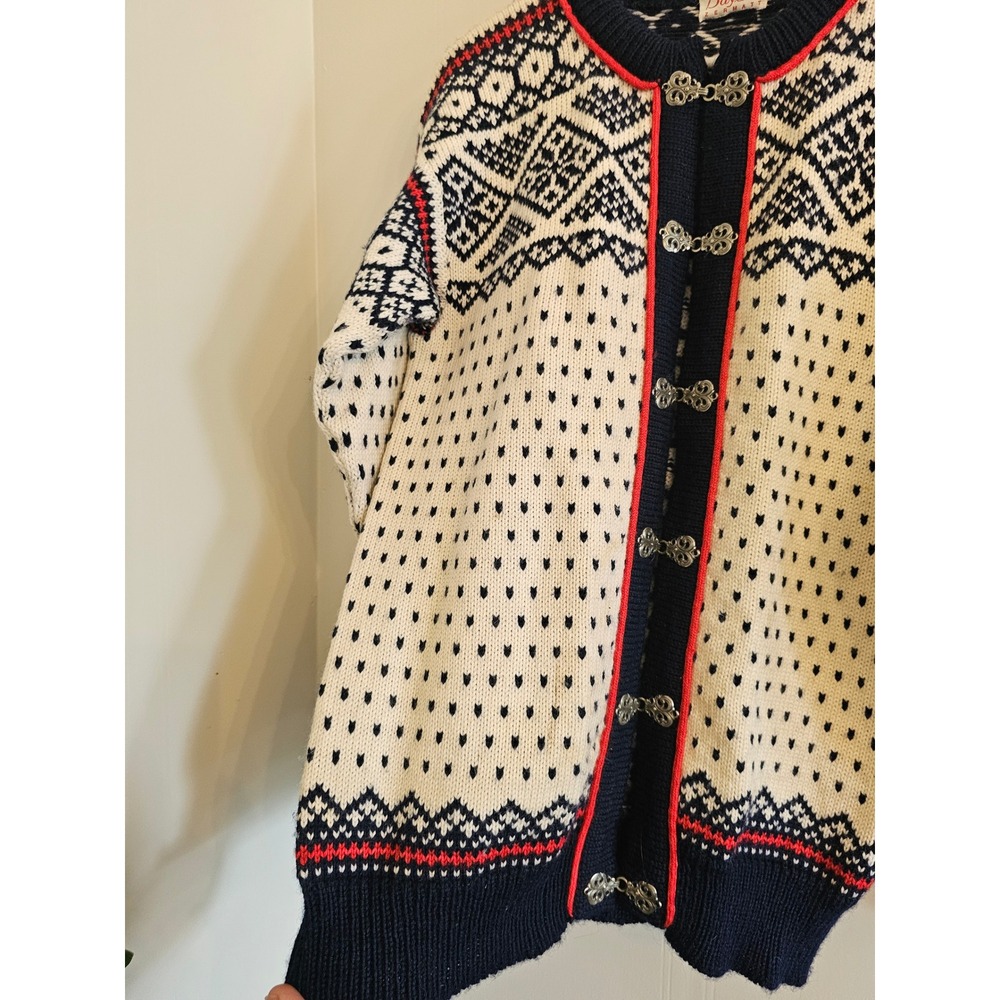Vintage Bayard Zermatt By Dale of Noway Norwegian Nordic Cardigan Sweater Clasp‎ - Picture 6 of 7